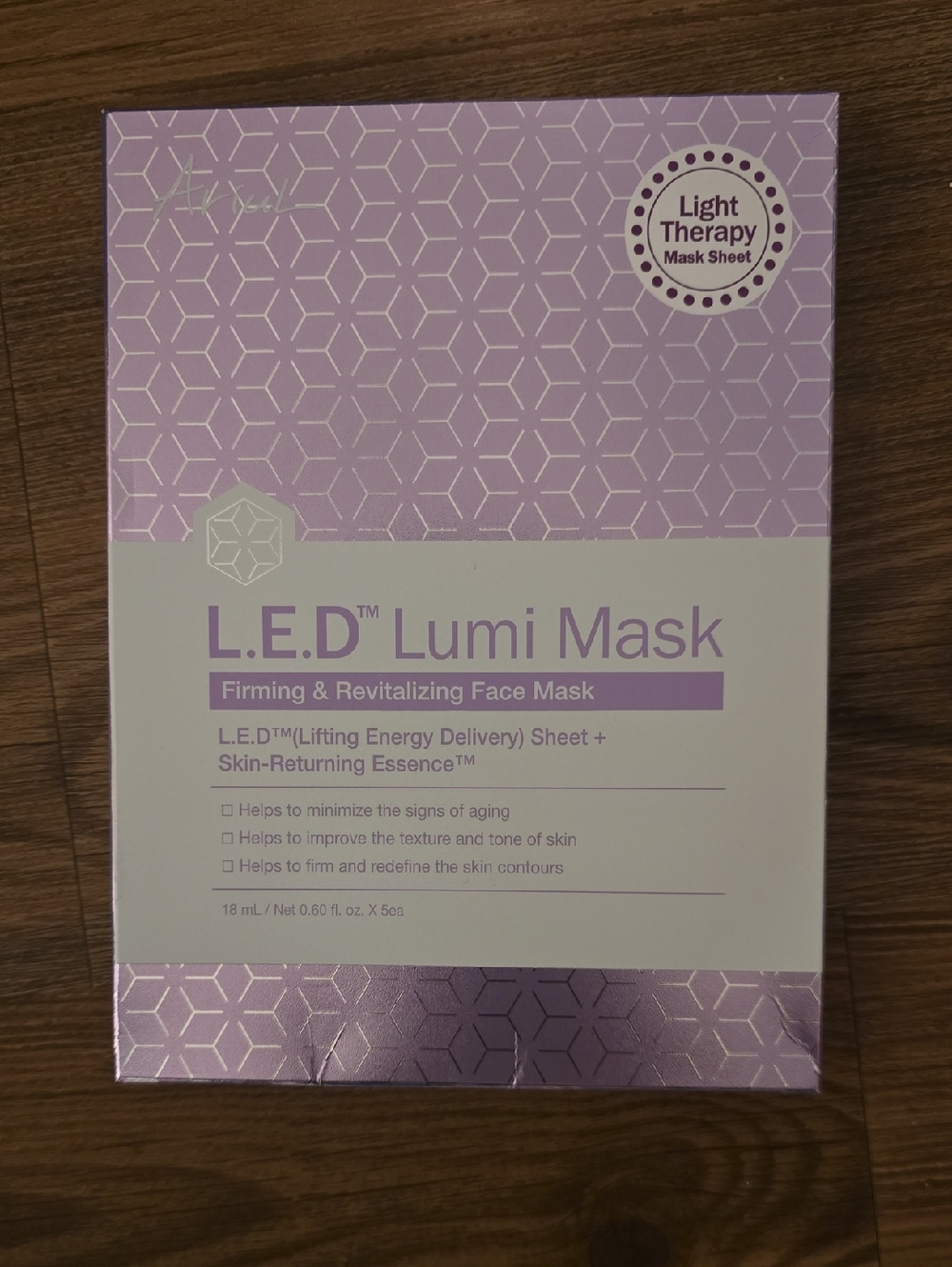 Ariul L.E.D Lumi Mask Firming & Revitalizing Face Mask - Lavender/White